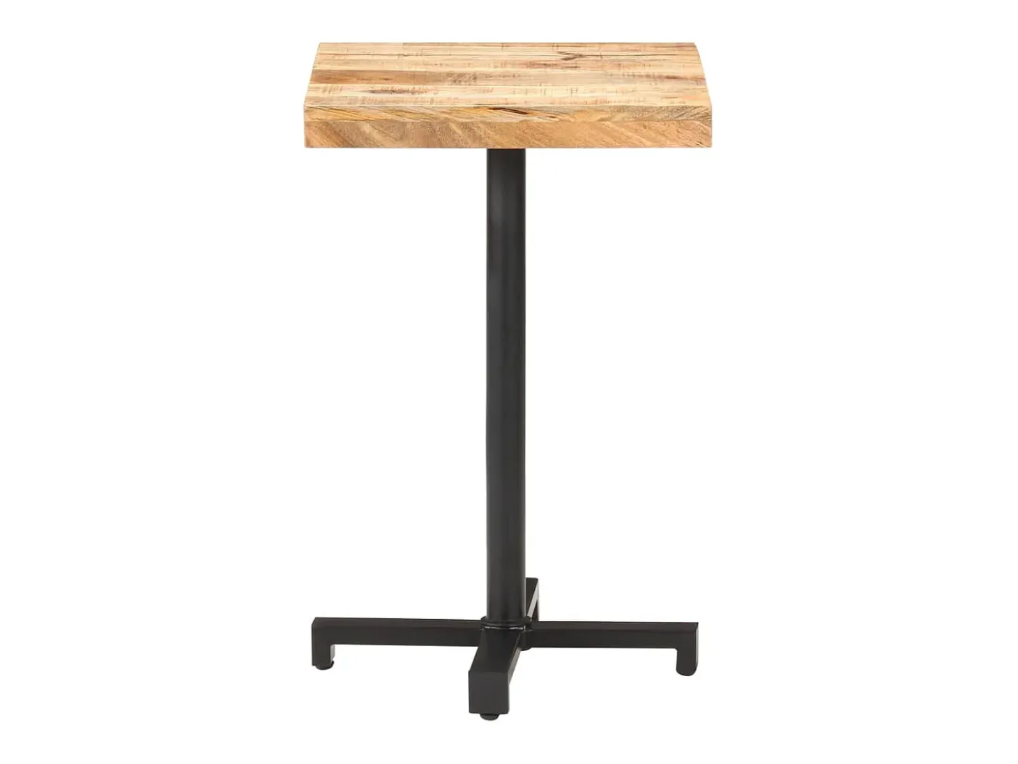Mesa de bistró cuadrada madera de mango rugosa 50x50x75 cm ES249380