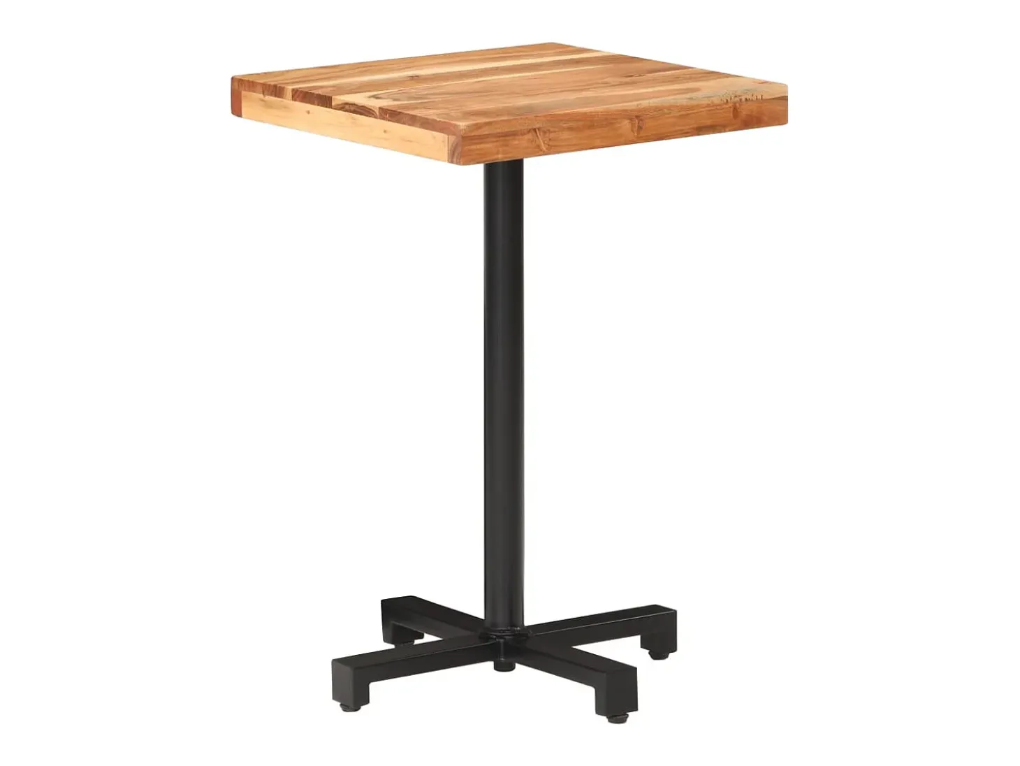 Mesa de bistró cuadrada madera de mango maciza 50x50x75 cm