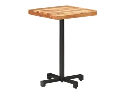 Mesa de bistró cuadrada madera de mango maciza 50x50x75 cm