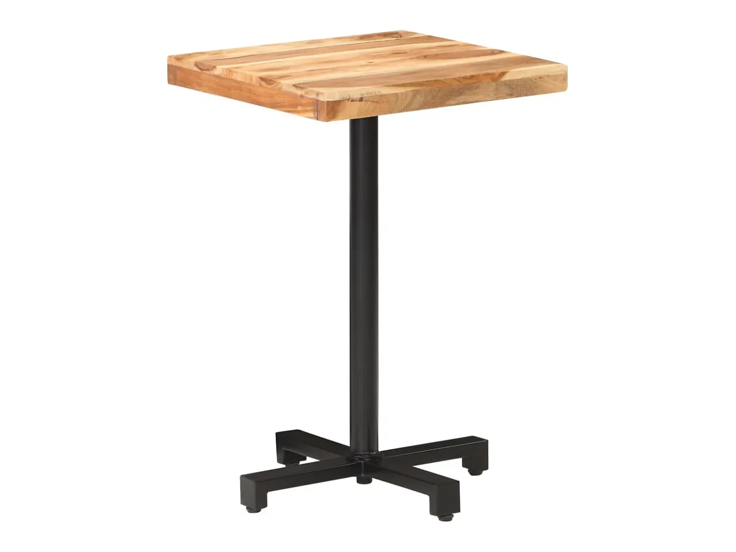 Mesa de bistró cuadrada madera de mango maciza 50x50x75 cm