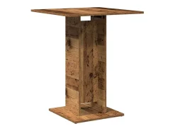 Mesa de bistró de madera de ingeniería envejecida 60x60x75 cm