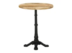 Mesa de bistró madera de mango rugosa Ø60x76 cm
