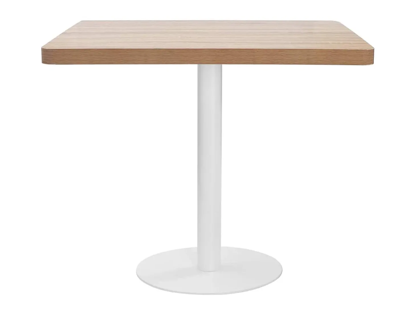 Mesa de bistró MDF marrón claro 80x80 cm ES442130