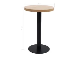 Mesa de bistró MDF marrón claro 50 cm ES676011