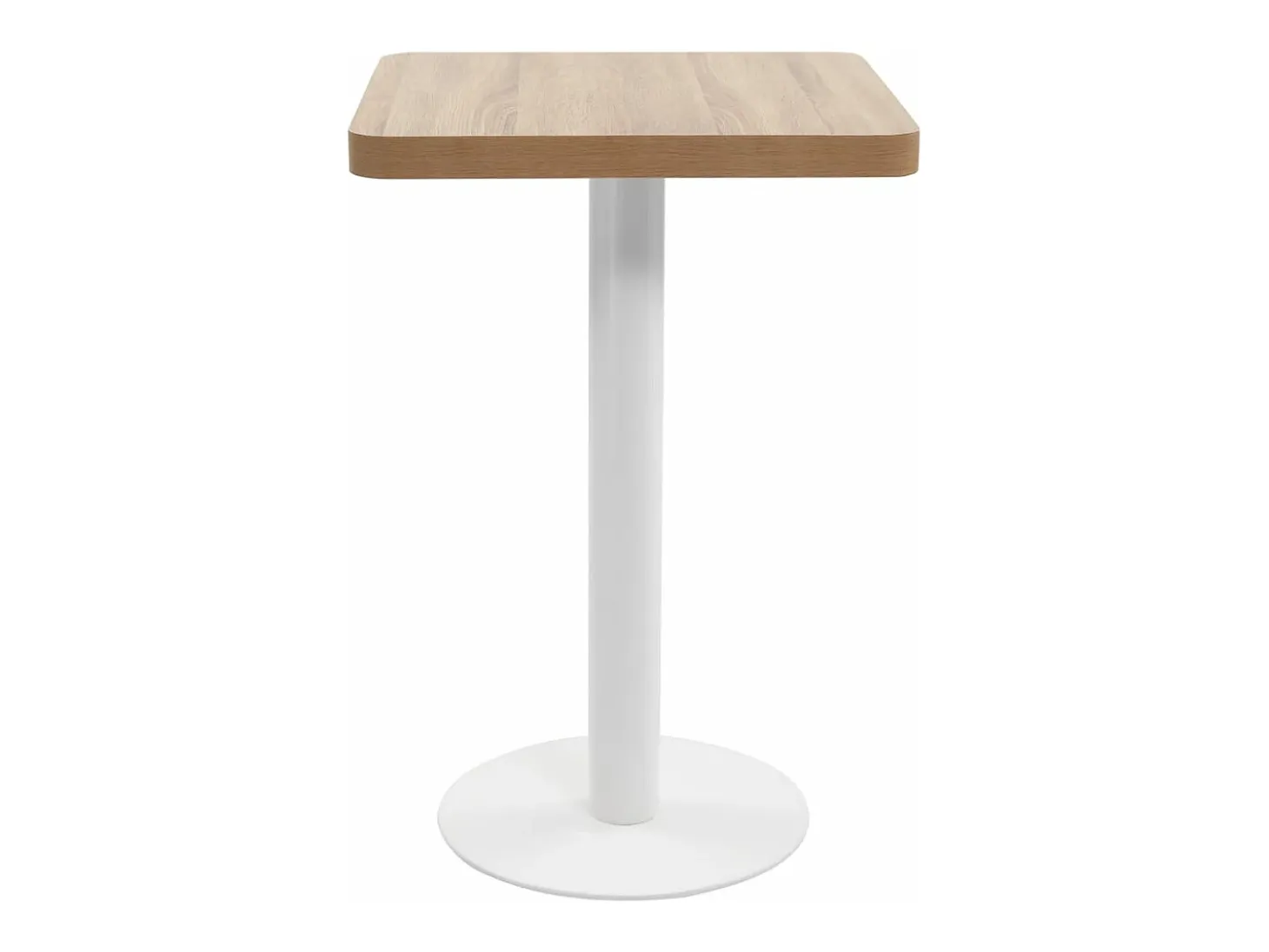 Mesa de bistró MDF marrón claro 50x50 cm