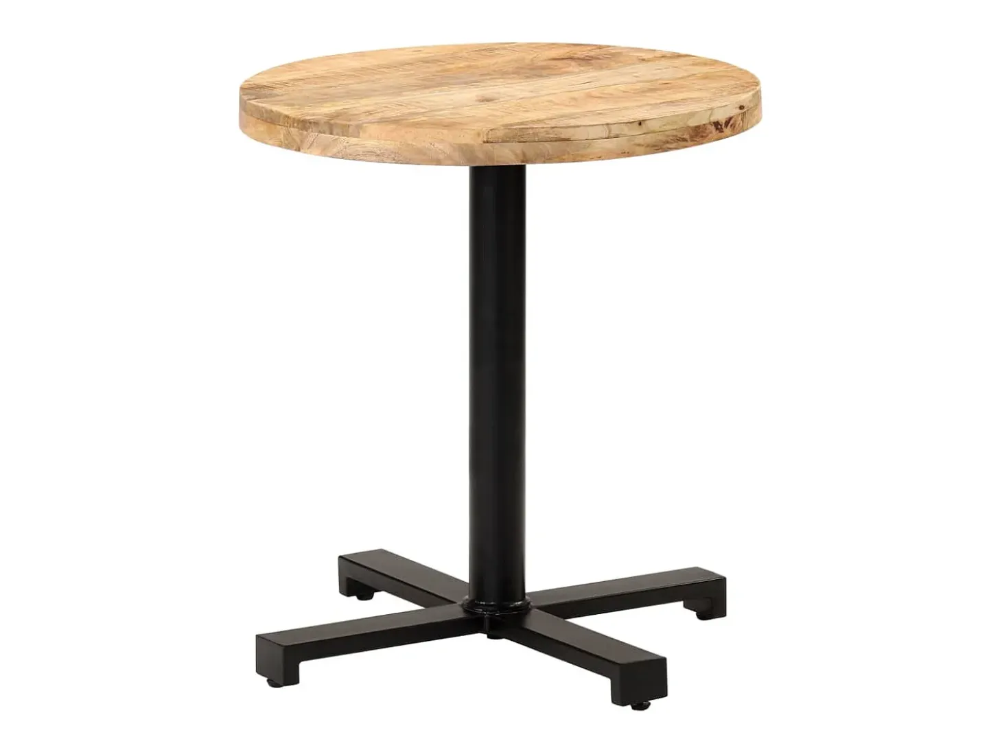 Mesa de bistró redonda madera de mango rugosa Ø70x75 cm