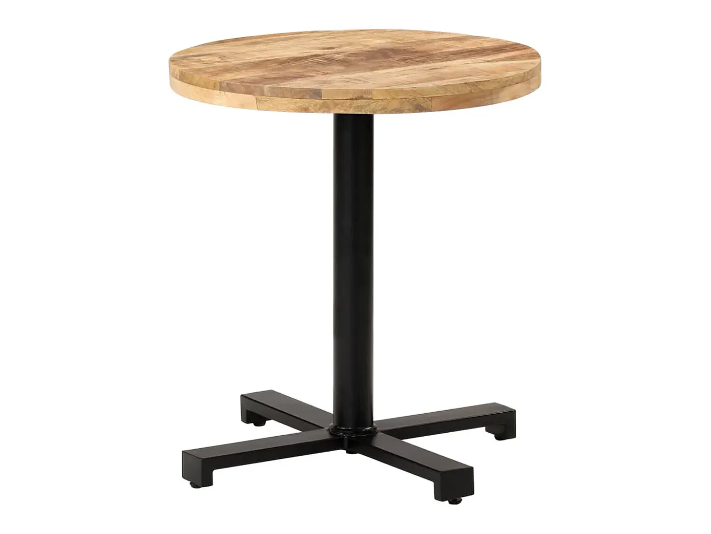 Mesa de bistró redonda madera de mango rugosa Ø70x75 cm