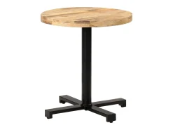 Mesa de bistró redonda madera de mango rugosa Ø70x75 cm