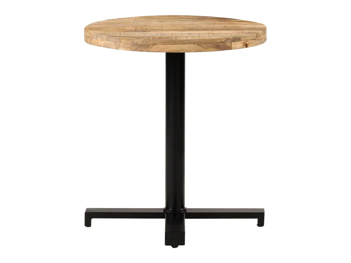 Mesa de bistró redonda madera de mango rugosa Ø70x75 cm