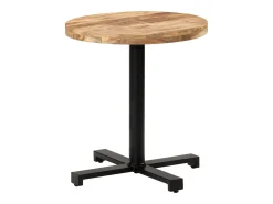 Mesa de bistró redonda madera de mango rugosa Ø70x75 cm