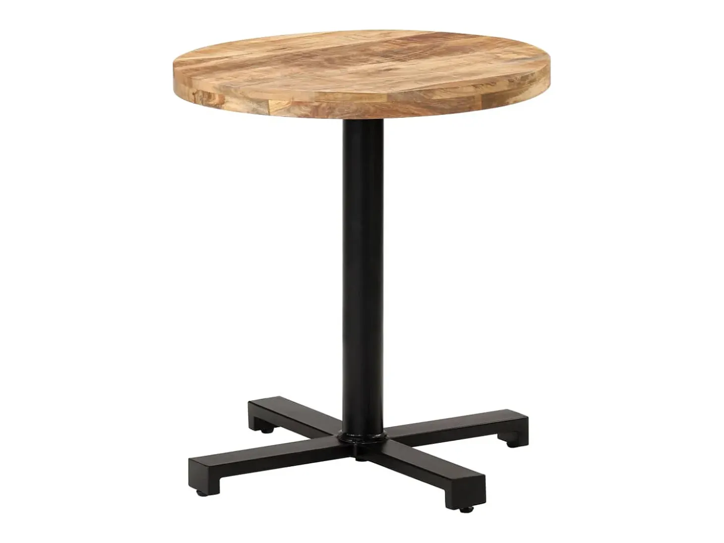Mesa de bistró redonda madera de mango rugosa Ø70x75 cm
