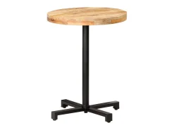Mesa de bistró redonda madera de mango rugosa Ø60x75 cm