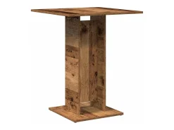 Mesa de bistro de madera antigua 60x60x75 cm madera de ingeniería