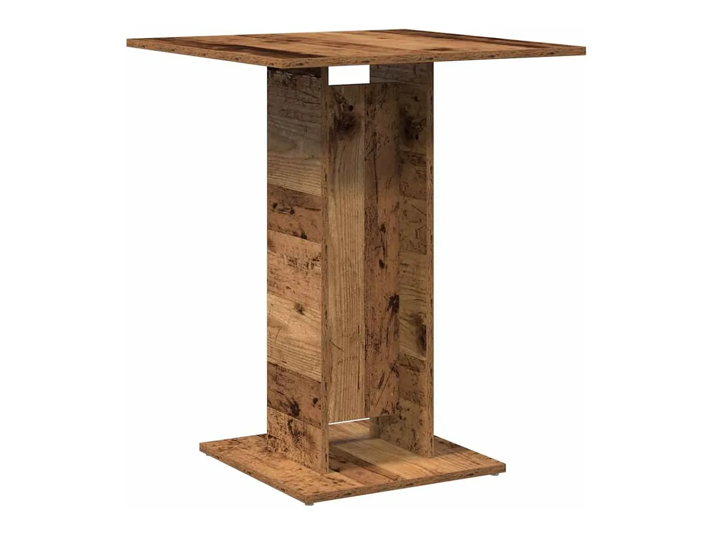 Mesa de bistro de madera antigua 60x60x75 cm madera de ingeniería