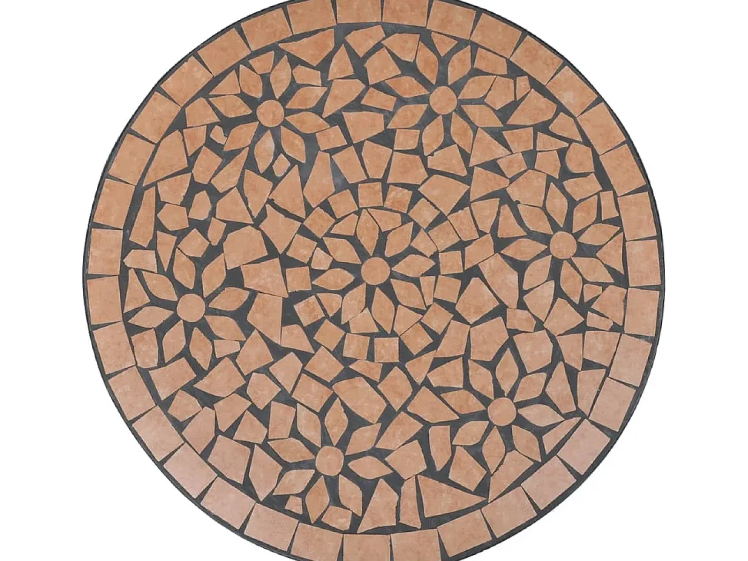 Mesa de bistro de mosaico terracota 60 cm ES565163