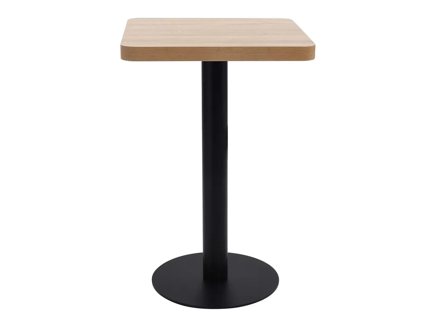 Mesa de bistro marrón claro 50x50 cm MDF