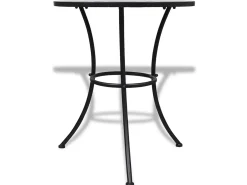 Mesa de bistro terraza mosaico terracota y blanco 60 cm ES412532