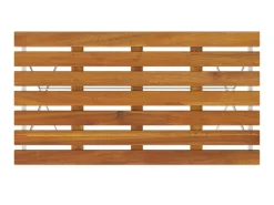 Mesa de cafetería plegable madera acacia y acero 100x54x71 cm ES901057