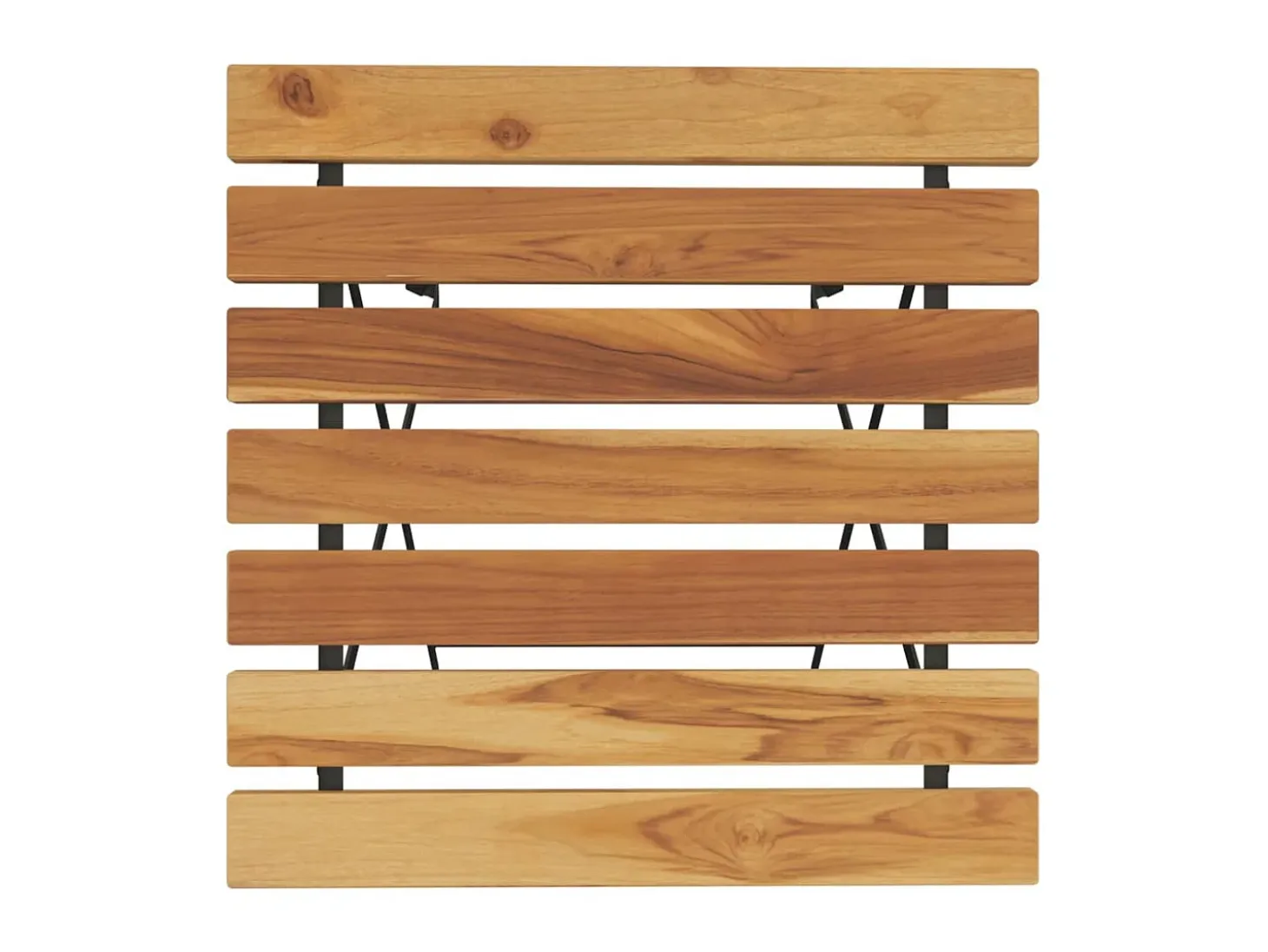 Mesa de cafetería plegable teca maciza y acero 55x54x71 cm ES470967