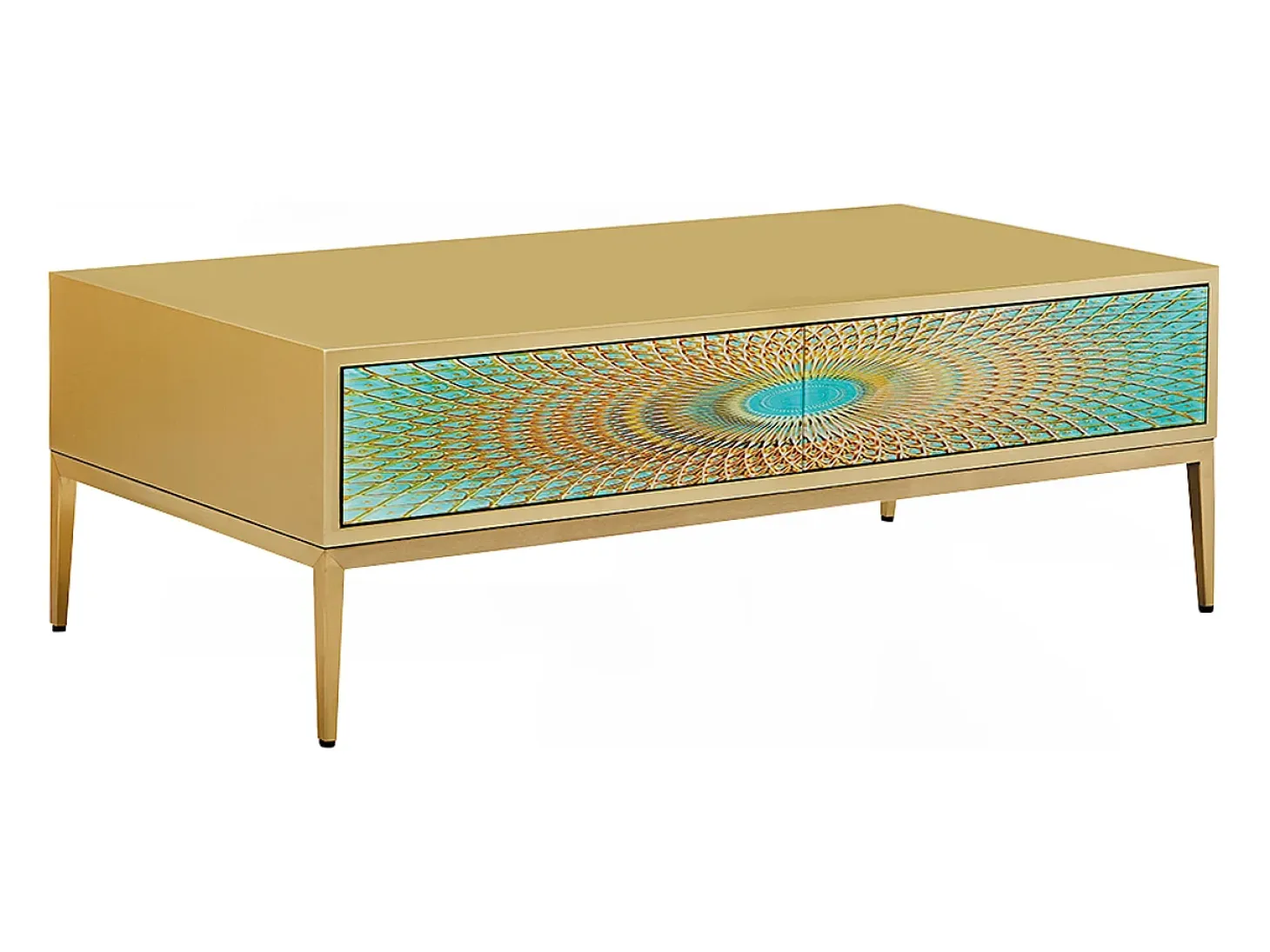 Mesa de centro - Verde Madera - 60 x 120 cm - LAGO