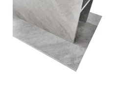 Mesa de centro elevable para 4-6 personas - patas de madera - gris (130x70x75 cm)