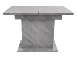 Mesa de centro elevable para 4-6 personas - patas de madera - gris (130x70x75 cm)