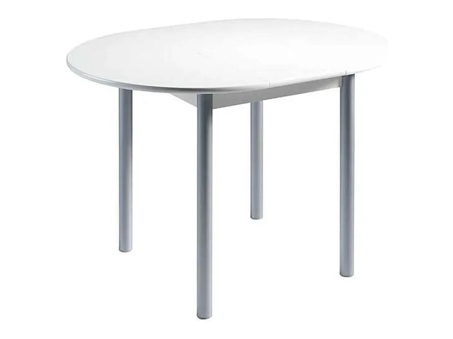 Mesa de cocina extensible tipo libro Fátima acabado blanco, 90/120 x 90 x 75.5 cm (largo