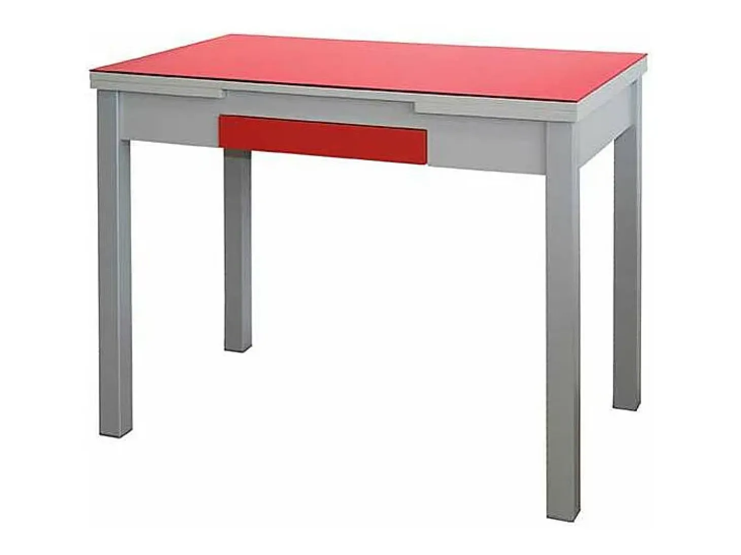Mesa de cocina extensible Victoria acabado rojo, 100/160 X 60 X 76 cm (largo x ancho x alt