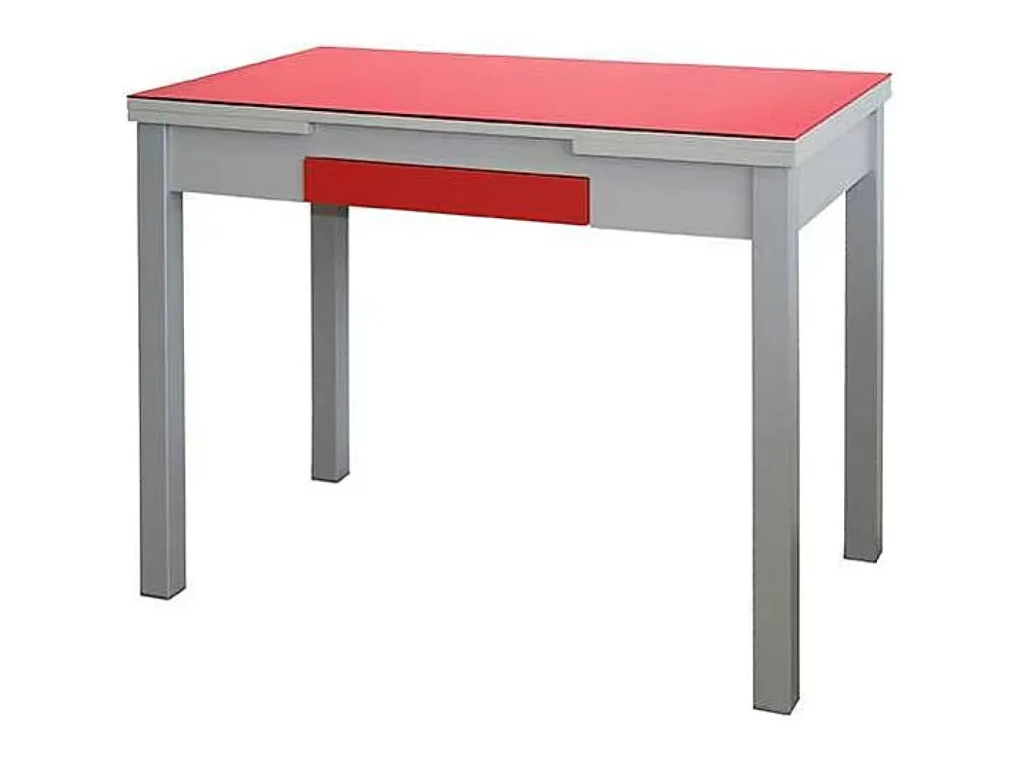 Mesa de cocina extensible Victoria acabado rojo, 100/160 X 60 X 76 cm (largo x ancho x alt