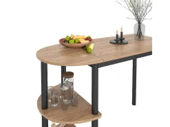 Mesa de cocina goldkraft roble/negro 110x50x75.5 freetown
