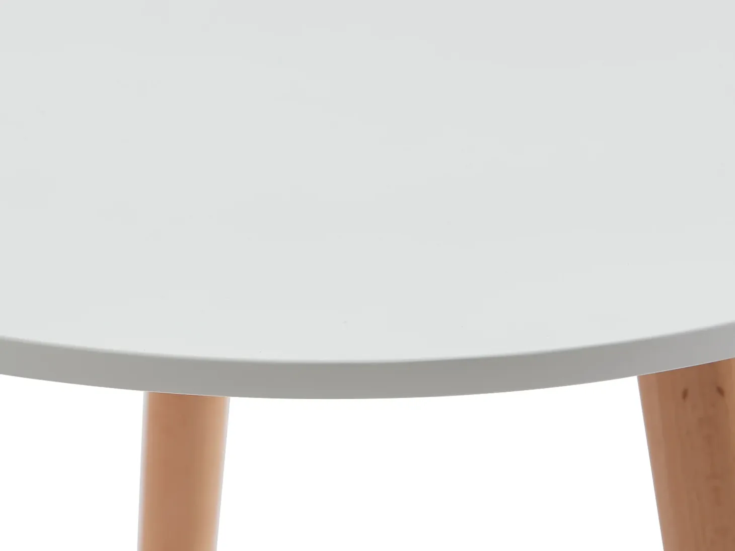 Mesa de comedor 2 comensales de MDF y haya - Blanco - ROLENA