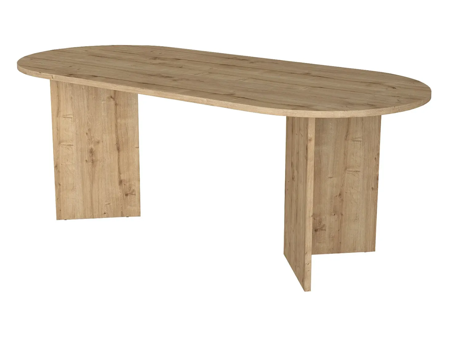 Mesa de comedor 8 personas - Natural claro - TOPANIA