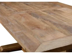 Mesa de comedor 8 plazas en madera de mango natural 2 metros