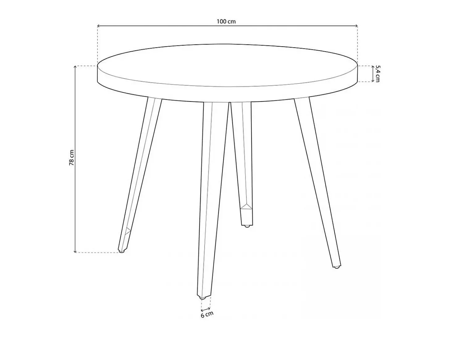 Mesa de comedor Berg diseño fijo roble honey/negro Ø100x76 cm Adec