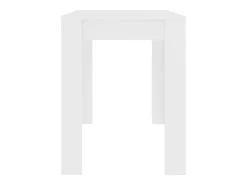 Mesa de comedor blanca de 120 x 60 x 76 cm de madera de ingeniería