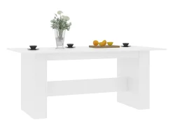 Mesa de comedor blanca 180x90x76 cm Madera de ingeniería