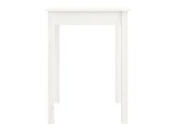 Mesa de comedor Blanca 55x55x75 cm Madera maciza de pino