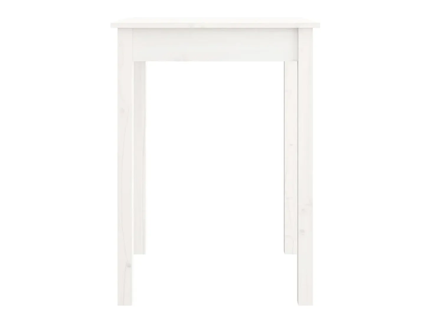 Mesa de comedor Blanca 55x55x75 cm Madera maciza de pino