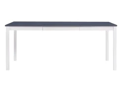 Mesa de comedor Blanca y gris 180x90x73 cm Madera de pino