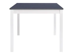 Mesa de comedor Blanca y gris 180x90x73 cm Madera de pino