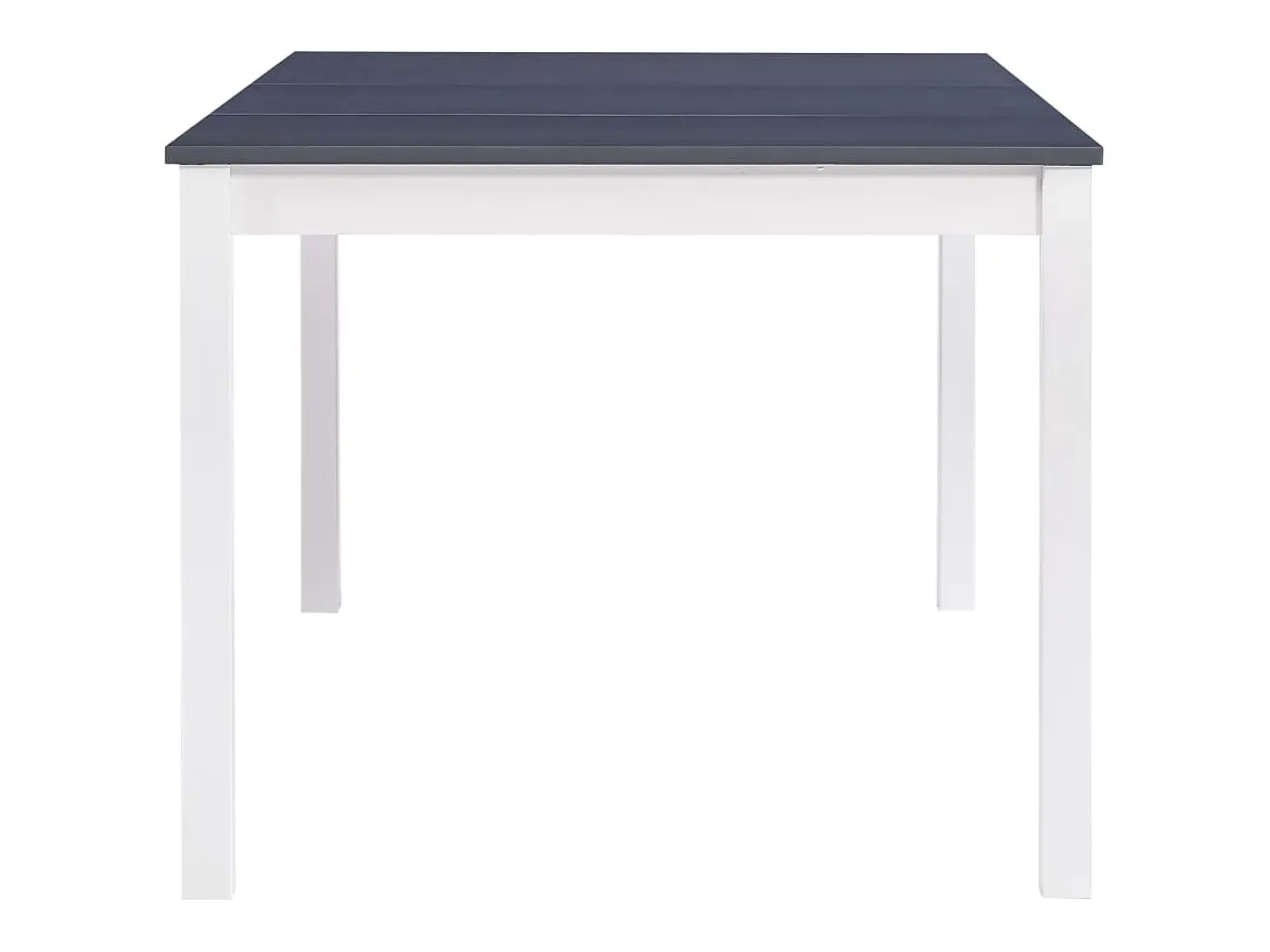 Mesa de comedor Blanca y gris 180x90x73 cm Madera de pino