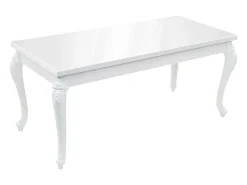 Mesa de comedor blanco brillante 179x89x81 cm