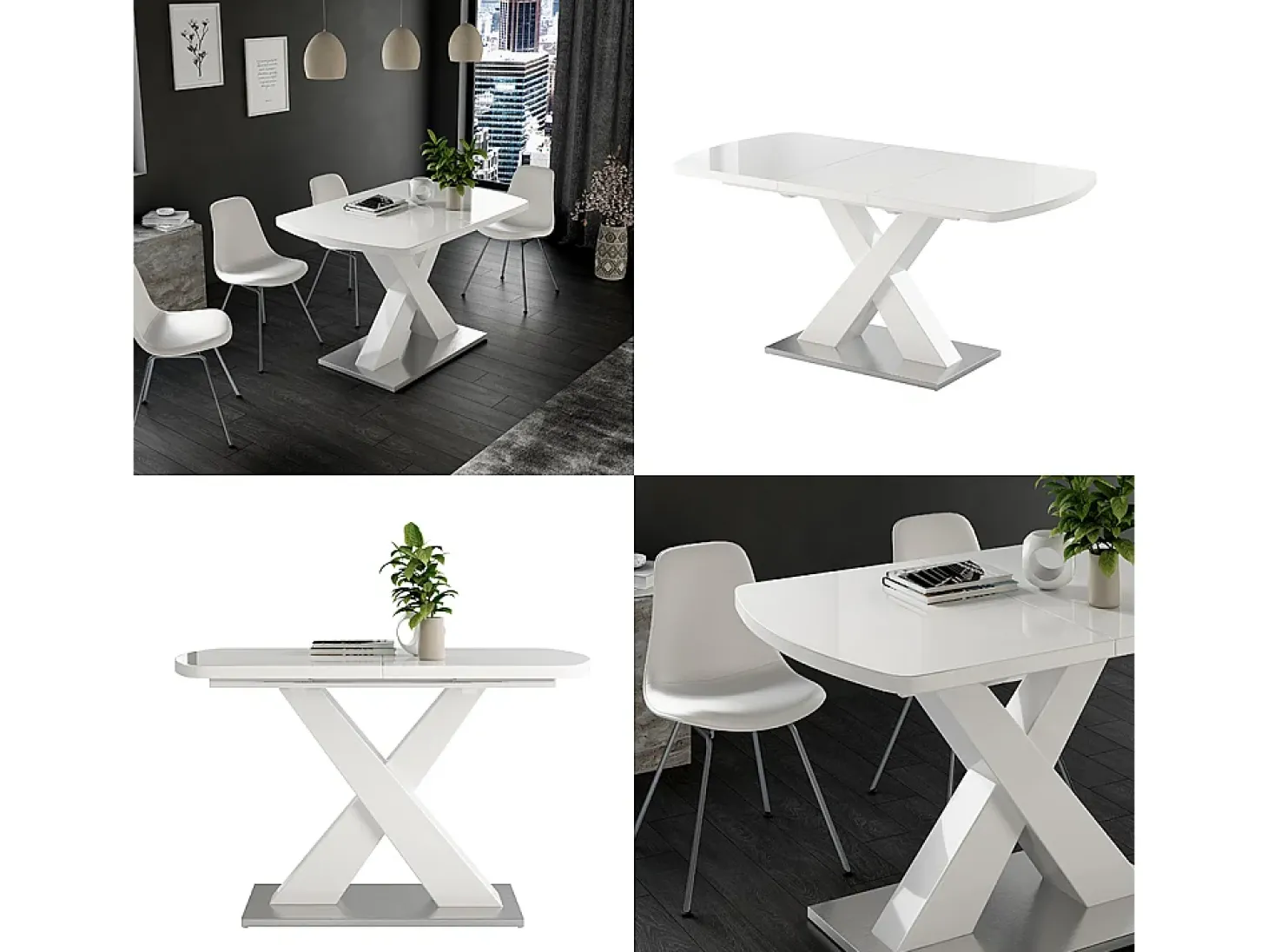 Mesa de comedor blanco 120x80x76 chinto