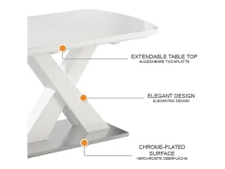 Mesa de comedor blanco 120x80x76 chinto