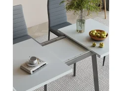 Mesa de comedor blanco/gris 160x80x76 tisko