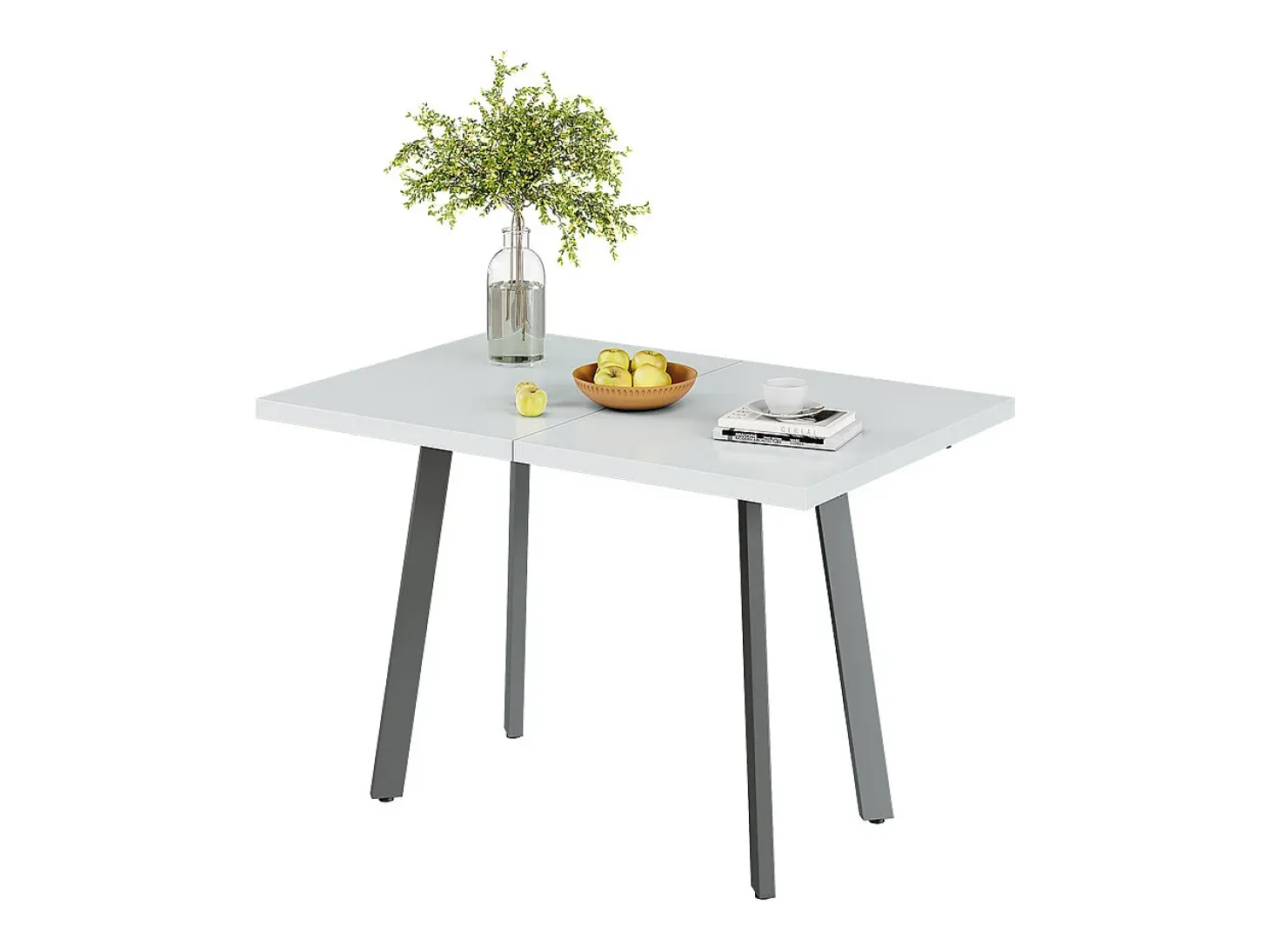 Mesa de comedor blanco/gris 160x80x76 tisko