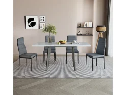 Mesa de comedor blanco/gris 160x80x76 tisko