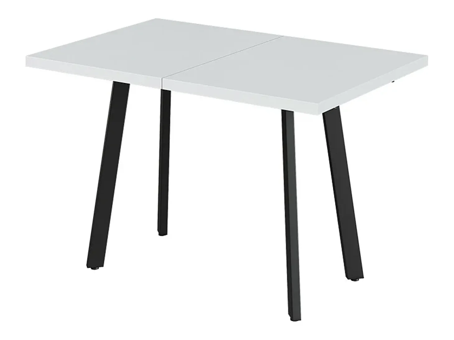 Mesa de comedor blanco/negro 160x80x76 tisko