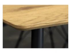Mesa de comedor CALDERO 140 cm – Mesa contemporánea con aspecto de roble salvaje y metal