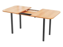 Mesa de comedor clásica extensible de madera (120-160 cm) para 4-6 personas.